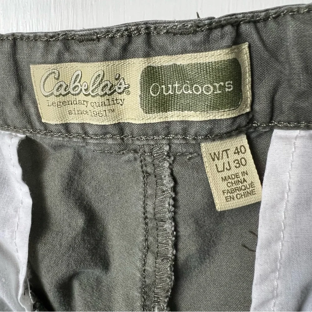 Cabela’s -‎ Men’s Convertible Cargo Pants Shorts Khaki Green Fishing - Sz. 40/30